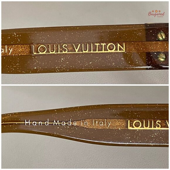 Auth LOUIS VUITTON Honey Speckling Acetate Frame Oversized Soupcon GM Sunglasses - Picture 7 of 13